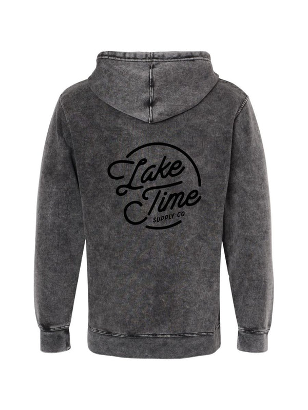 Lake Time Logo Hoodie - Earth Wash Black