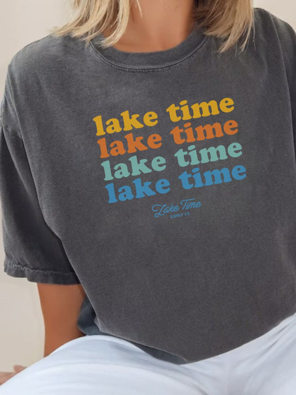 Lake Time Signature Sunset Colors - Unisex Relaxed Fit (Comfort Colors)