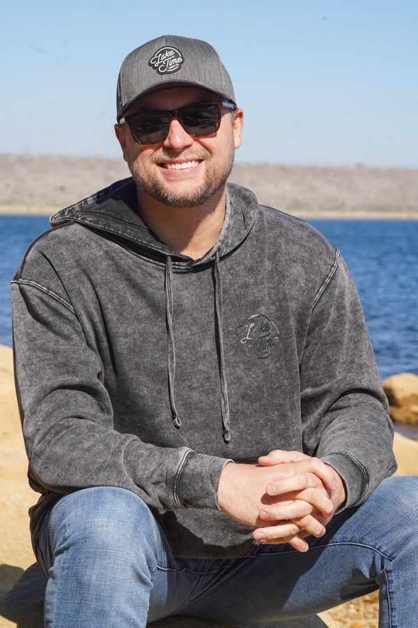 Lake Time Logo Hoodie - Earth Wash Black