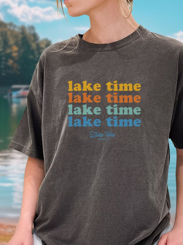 Lake Time Signature Sunset Colors - Unisex Relaxed Fit (Comfort Colors)