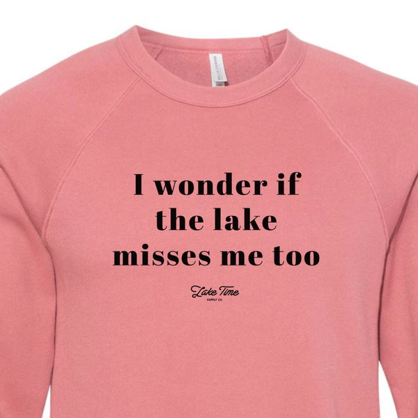 I Wonder If The Lake Misses Me Too Crewneck (Only Small remaining)