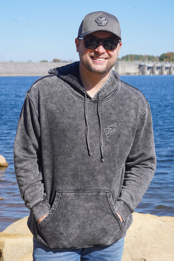 Lake Time Logo Hoodie - Earth Wash Black