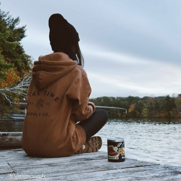 Down To Earth Premium Heavyweight Hoodie - Cedar Brown