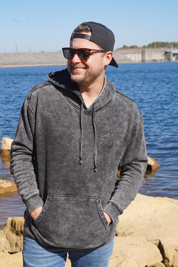 Lake Time Logo Hoodie - Earth Wash Black