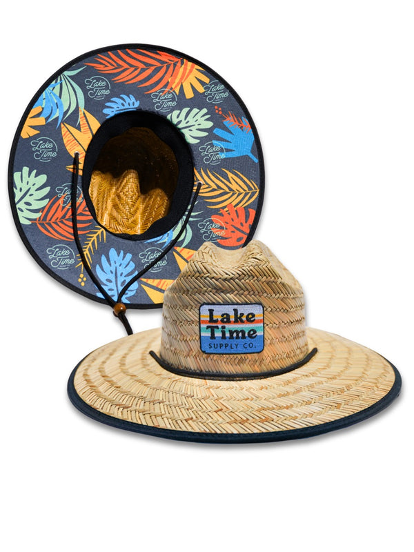 Lifeguard Straw Hat - Tropical Print