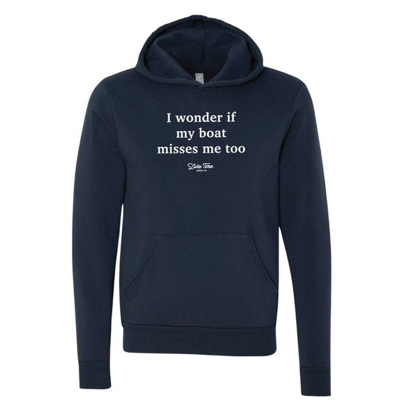 I Wonder If My Boat Misses Me Too Hoodie - Navy