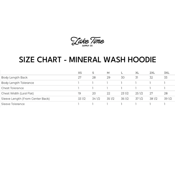 Lake Time Logo Hoodie - Earth Wash Black