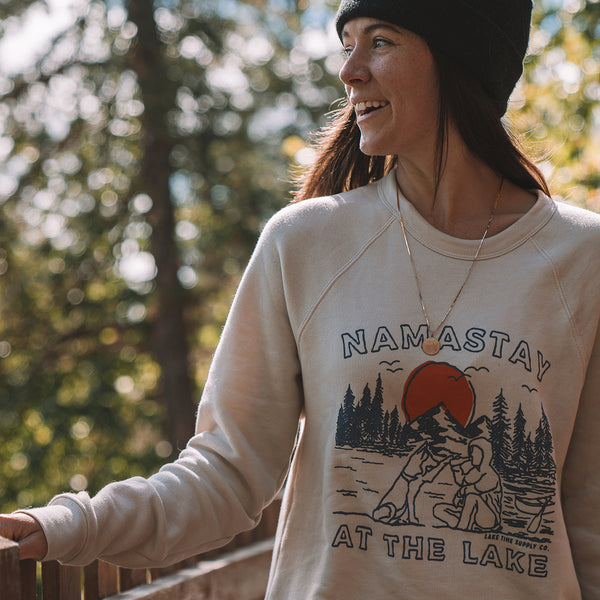 Namastay At The Lake Crewneck - Benefitting Mental Health - Lake Time Supply Co.