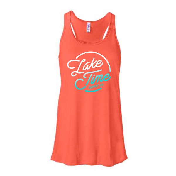 Flowy Racerback Tank - Lake Time Gradient Logo - Lake Time Supply Co.