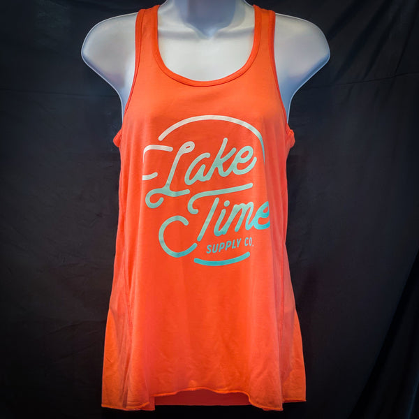 Flowy Racerback Tank - Lake Time Gradient Logo - Lake Time Supply Co.