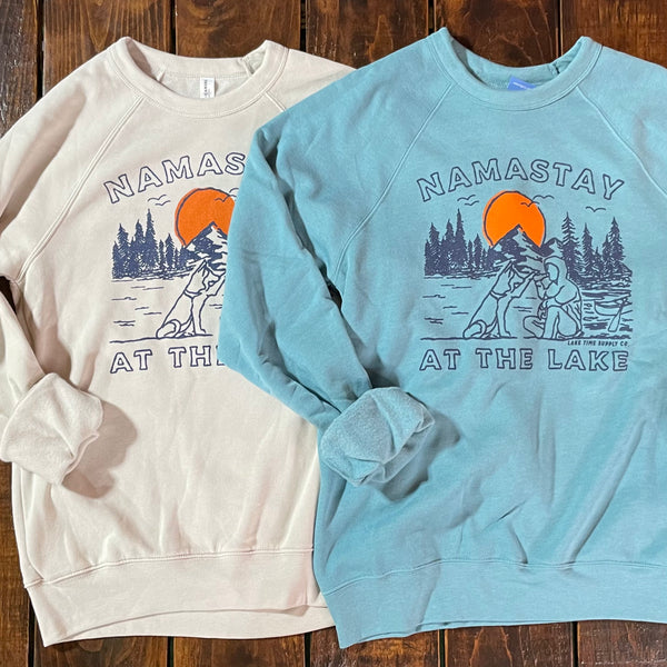 Namastay At The Lake Crewneck - Benefitting Mental Health - Lake Time Supply Co.