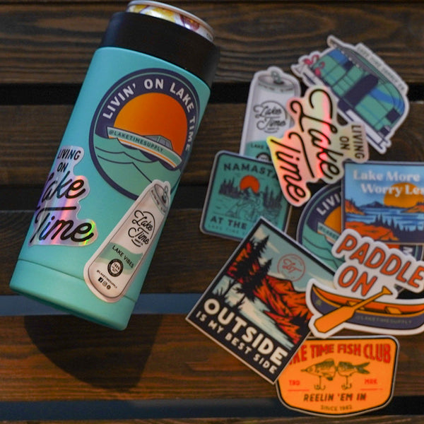 Keep It Reel Sticker (Clear Background) - Lake Time Supply Co.
