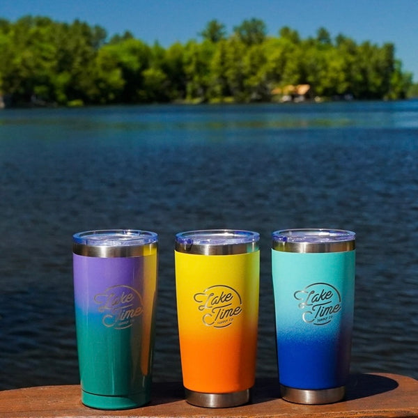 20oz Ombre Tumbler - Blue/Turquoise - Lake Time Supply Co.