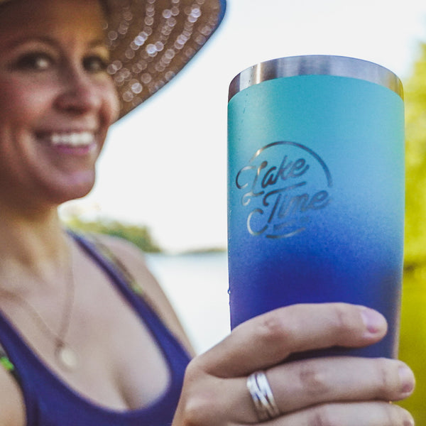 20oz Ombre Tumbler - Blue/Turquoise - Lake Time Supply Co.