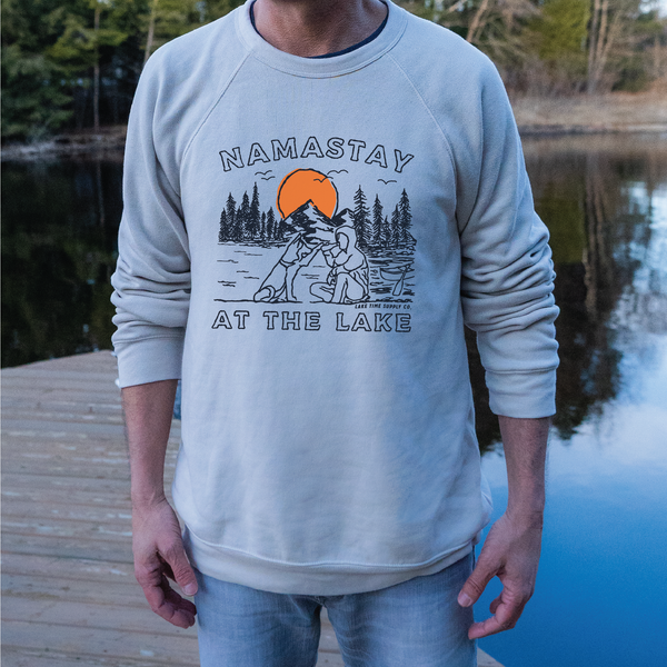 Namastay At The Lake Crewneck - Benefitting Mental Health - Lake Time Supply Co.