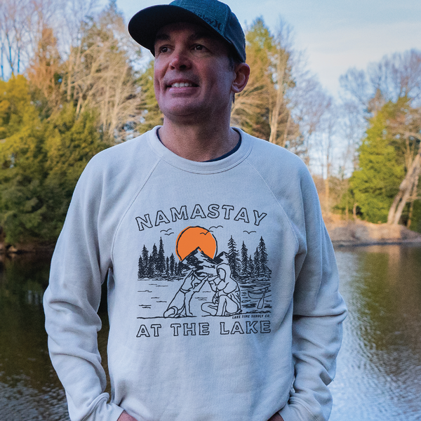 Namastay At The Lake Crewneck - Benefitting Mental Health - Lake Time Supply Co.