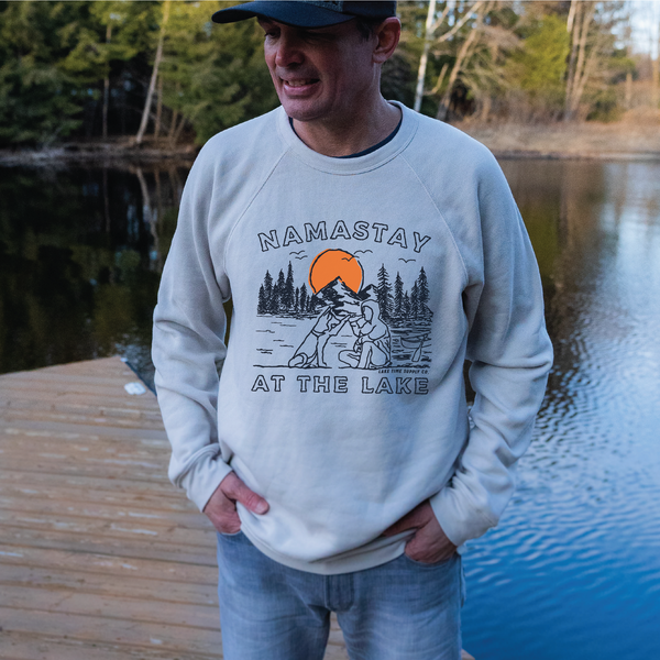 Namastay At The Lake Crewneck - Benefitting Mental Health - Lake Time Supply Co.