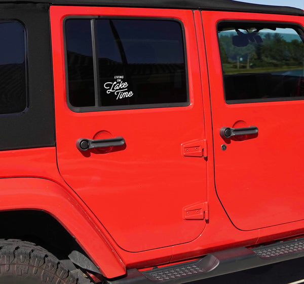 "Living On Lake Time" Decal - Lake Time Supply Co.