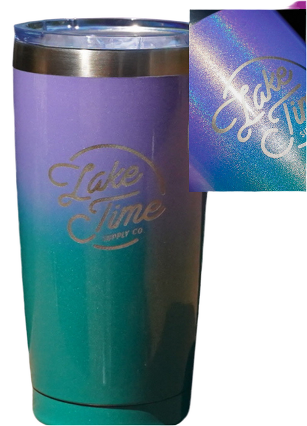 20oz Glitter Ombre Tumbler - Purple/Turquoise