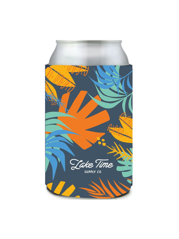 Lake Time Tropical Print - Short Neoprene Coozie