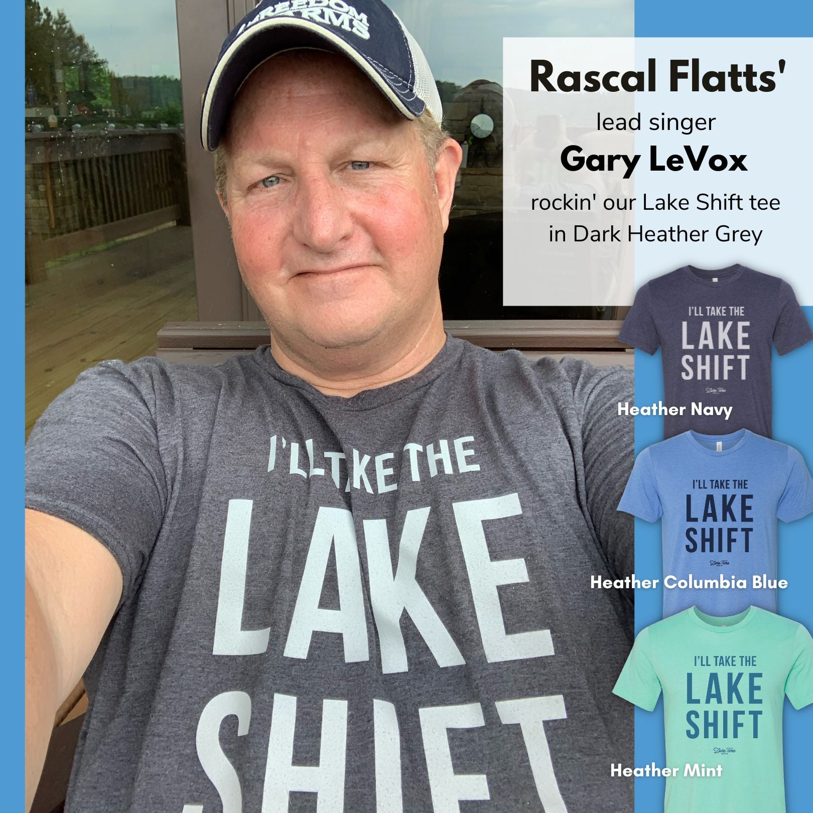 Lake Shift Tee – Supply Time Lake (S-4XL)
