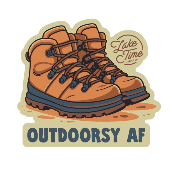 Outdoorsy AF - Weatherproof Sticker