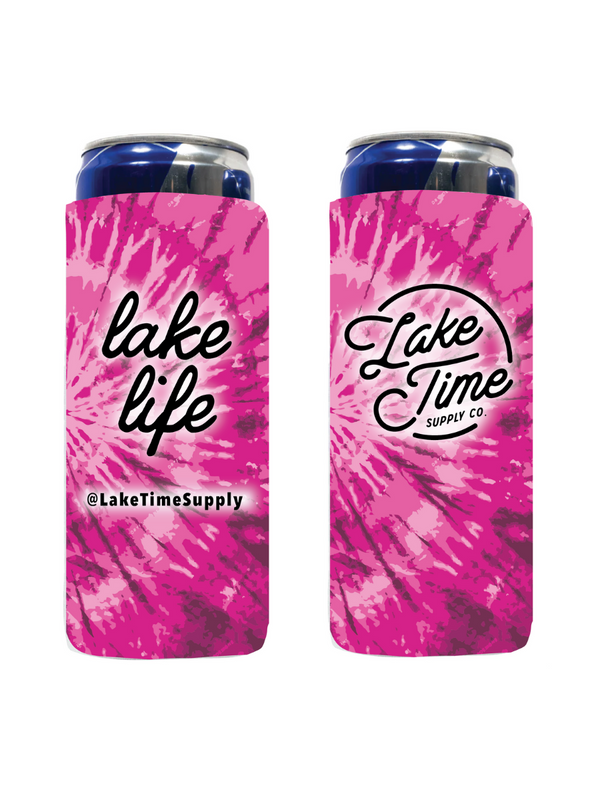 Lake Life Tie Dye - Tall Neoprene Coozie