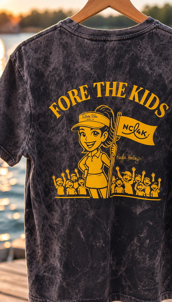 “Fore The Kids” Collab Fundraiser Tee with Kayla Hanley Benefitting NC4K