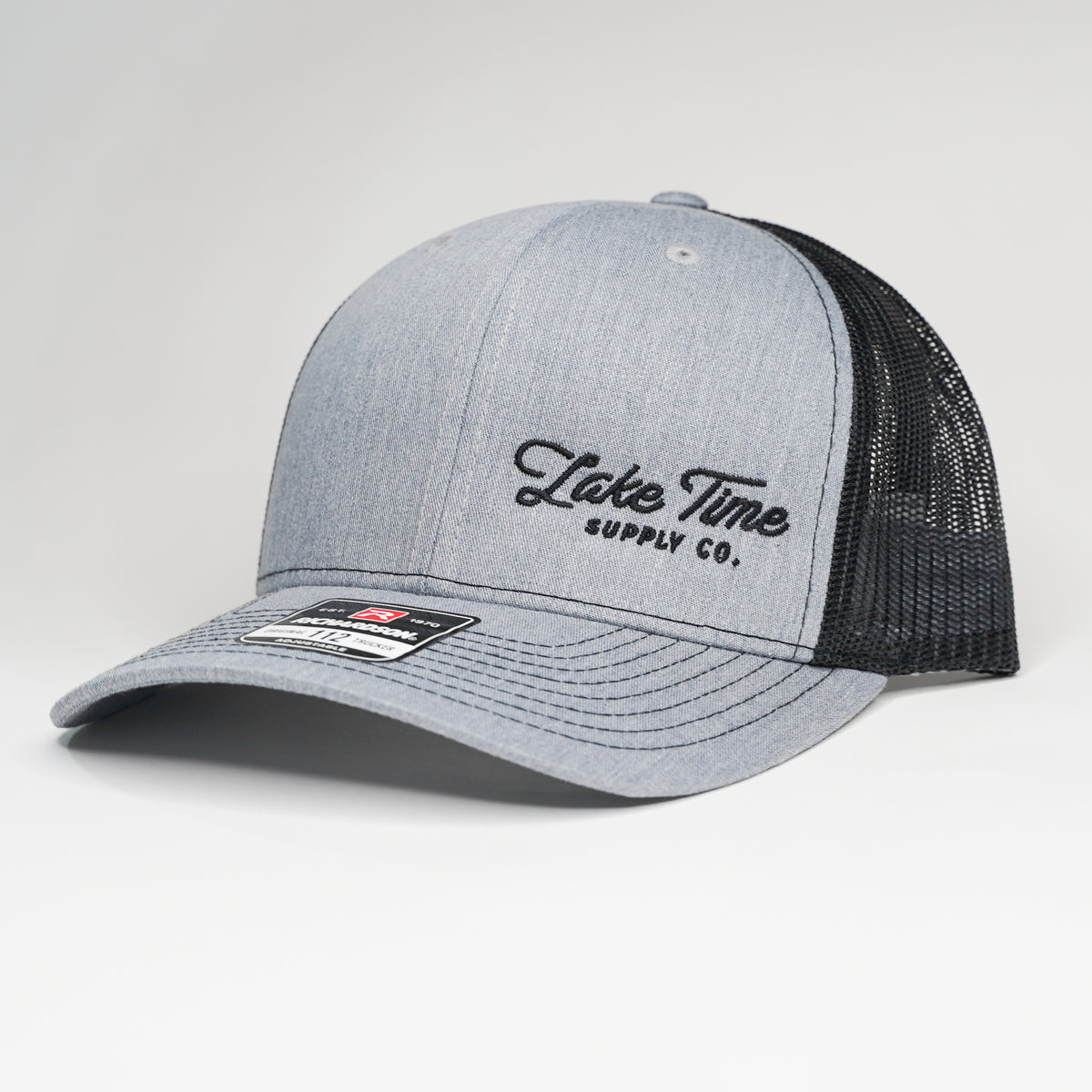 Snap Back Trucker Cap - Heather Grey/Black – Lake Time Supply Co.