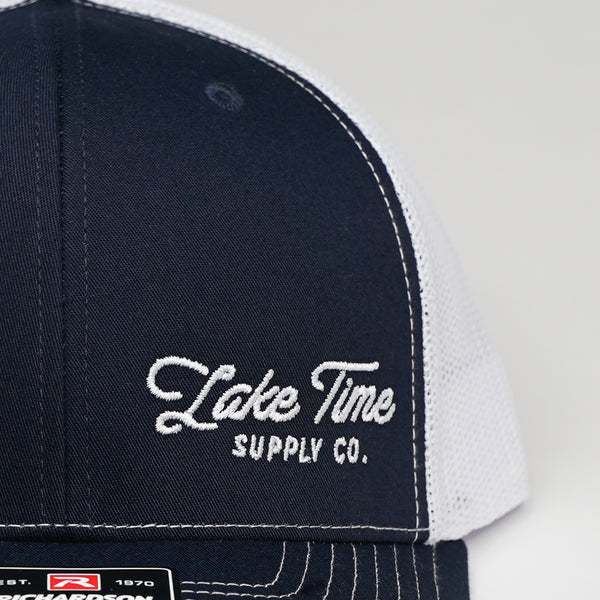 Snapback Trucker Cap - Navy/White