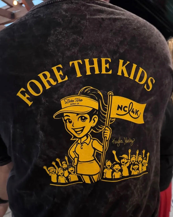 “Fore The Kids” Collab Fundraiser Tee with Kayla Hanley Benefitting NC4K