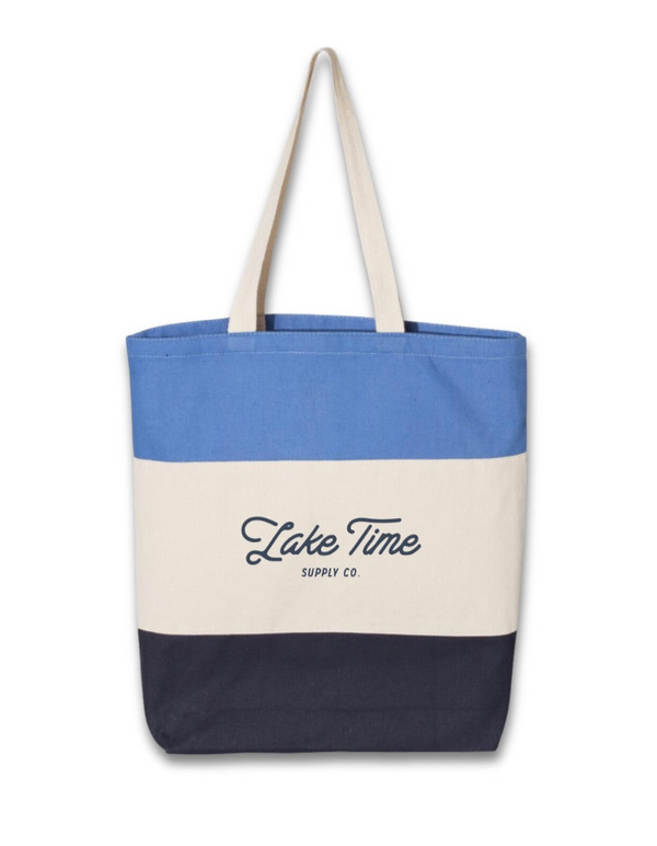 Lake Time Tri-Color Tote Bag