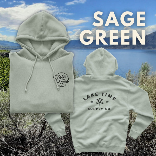 Down To Earth Premium Heavyweight Hoodie - Sage Green