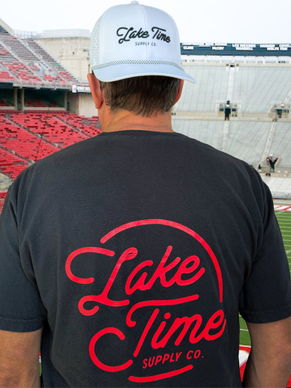 Logo Tee - Red on Black