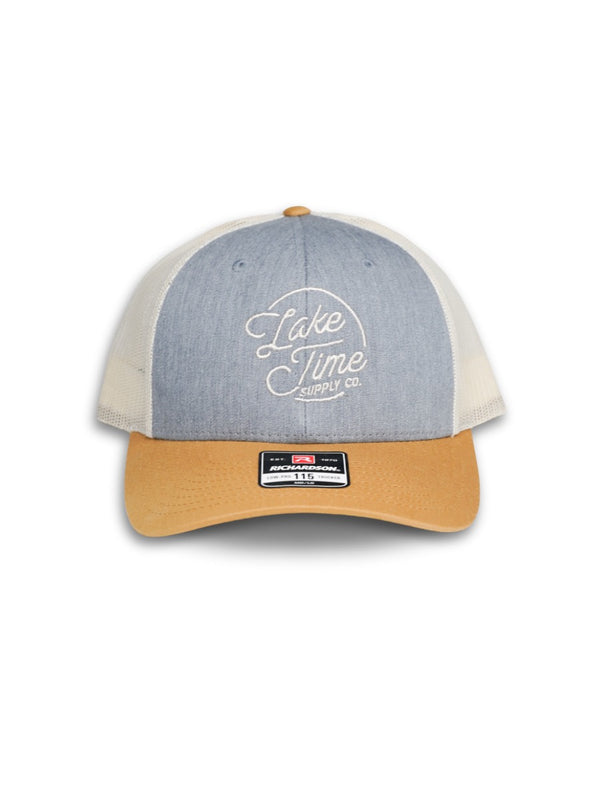 Snapback Trucker Cap - Heather Grey/Gold