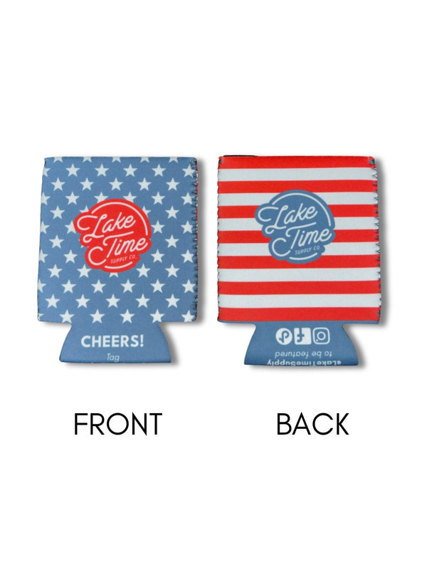 Stars & Stripes - Short Neoprene Coozie