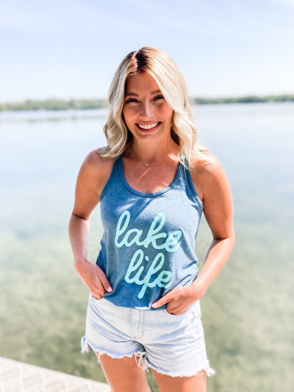 Lake Life Flowy Racerback Tank