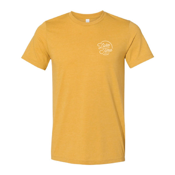 Lake It Easy Tee - Heather Mustard (only Small remaining)