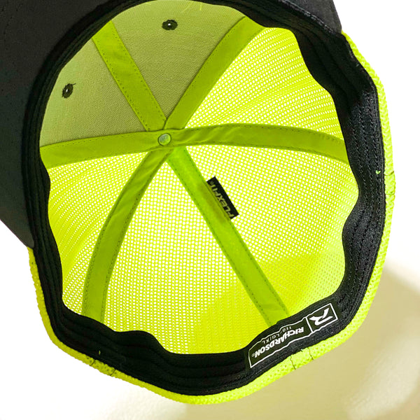 Fitted Ball Cap - Neon/Charcoal