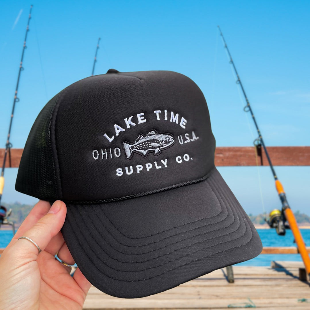 Striped Bass Fish Foam Trucker Hat – Lake Time Supply Co.