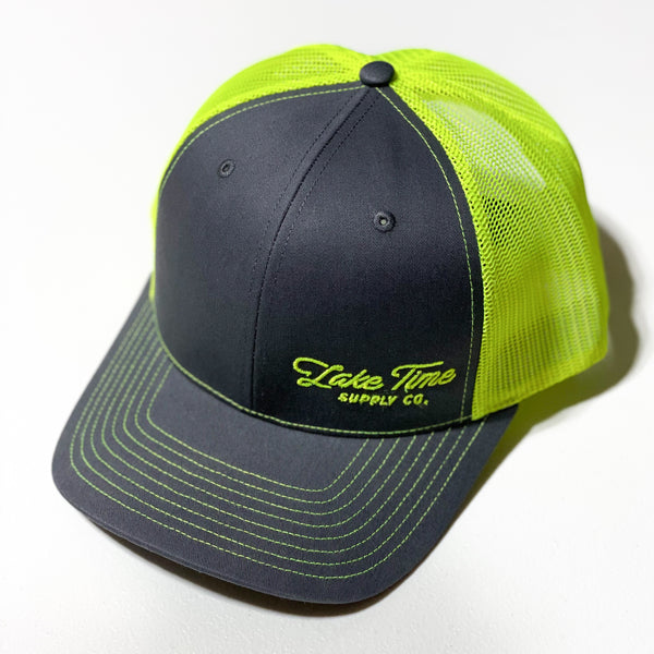 Snapback Trucker Cap - Neon/Charcoal