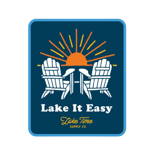 Lake It Easy Sunset Sticker