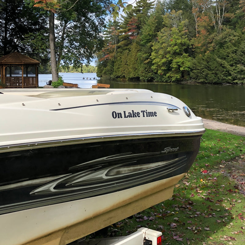"On Lake Time" 19-inch Decal