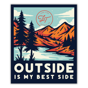 Outside Is My Best Side Sticker - Lake Time Supply Co.