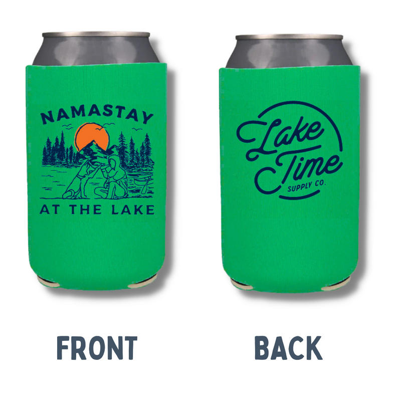 Namastay At The Lake - Classic/Regular Can Size Coozie - Lake Time Supply Co.