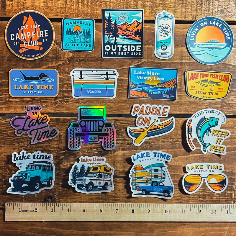 Sunglasses Sticker (Clear Background) - Lake Time Supply Co.