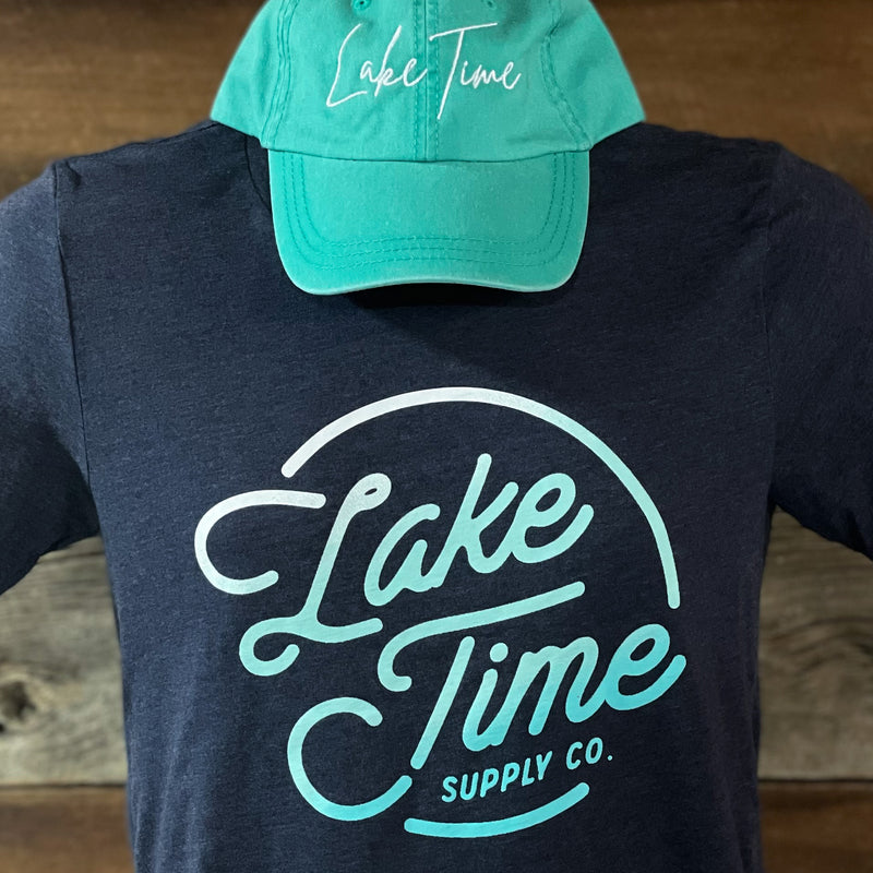 Gradient Logo Tee - Heather Navy - Lake Time Supply Co.