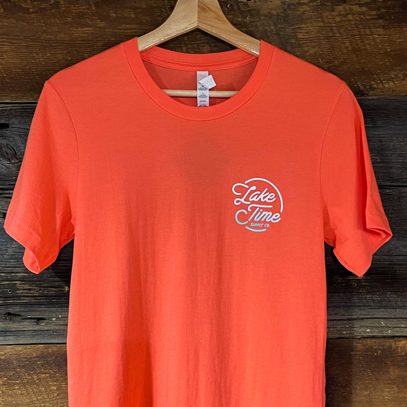 Gradient Logo Tee - Coral - Lake Time Supply Co.