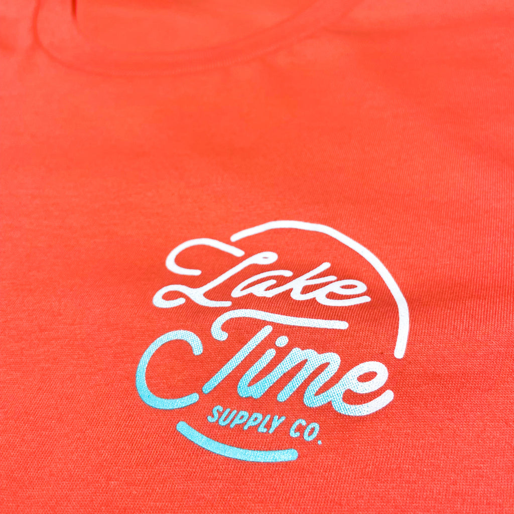 Gradient Logo Tee - Coral - Lake Time Supply Co.