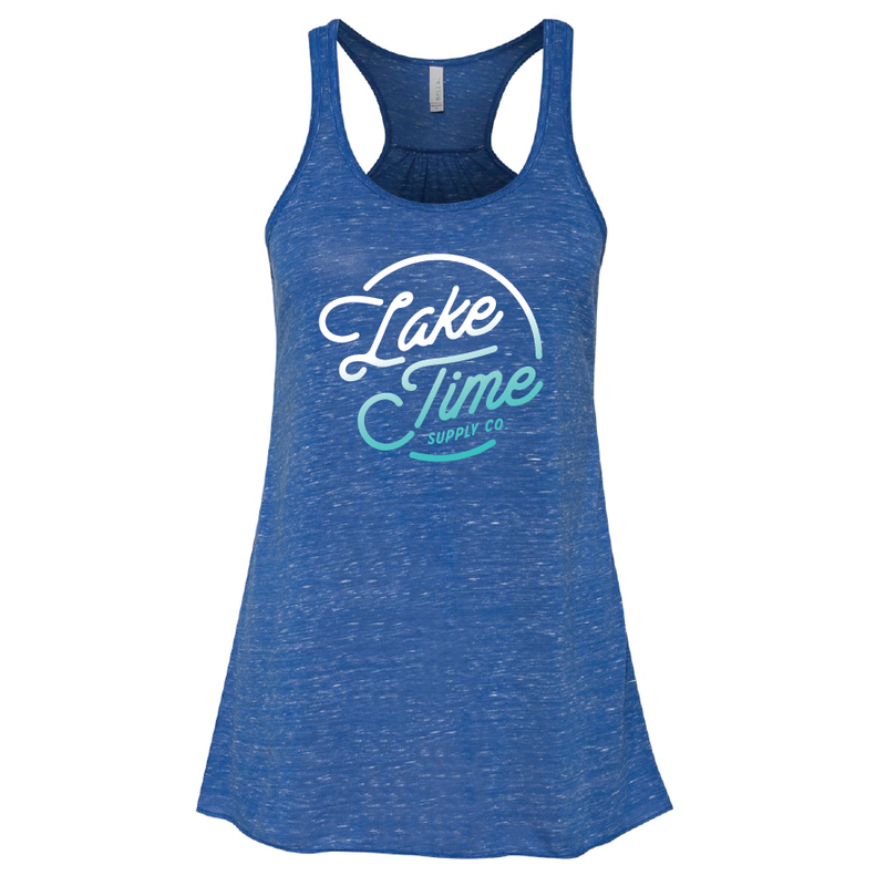 Flowy Racerback Tank - Lake Time Logo - Lake Time Supply Co.